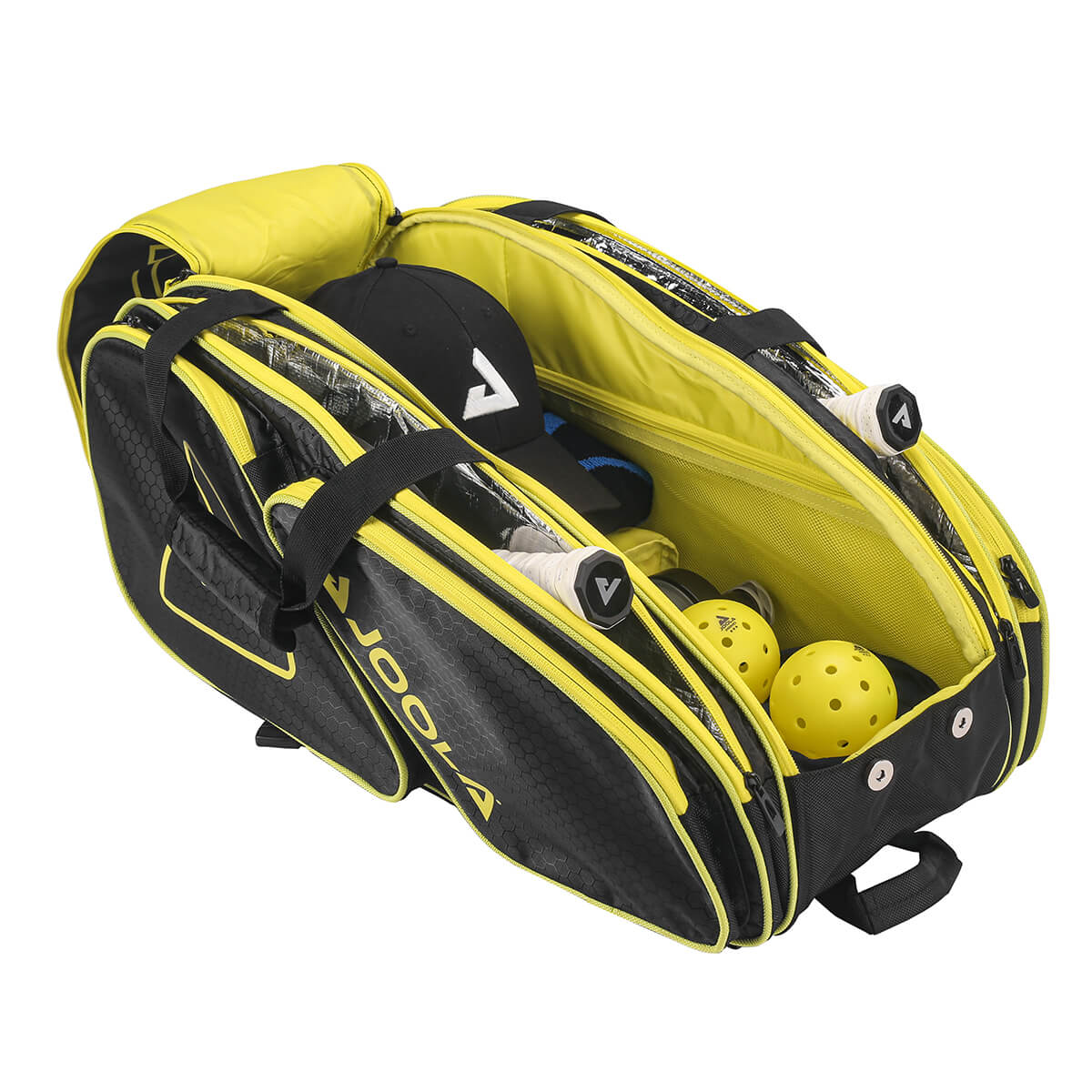 JOOLA Tour Elite Pro Pickleball Duffle Bag (Black/Yellow)