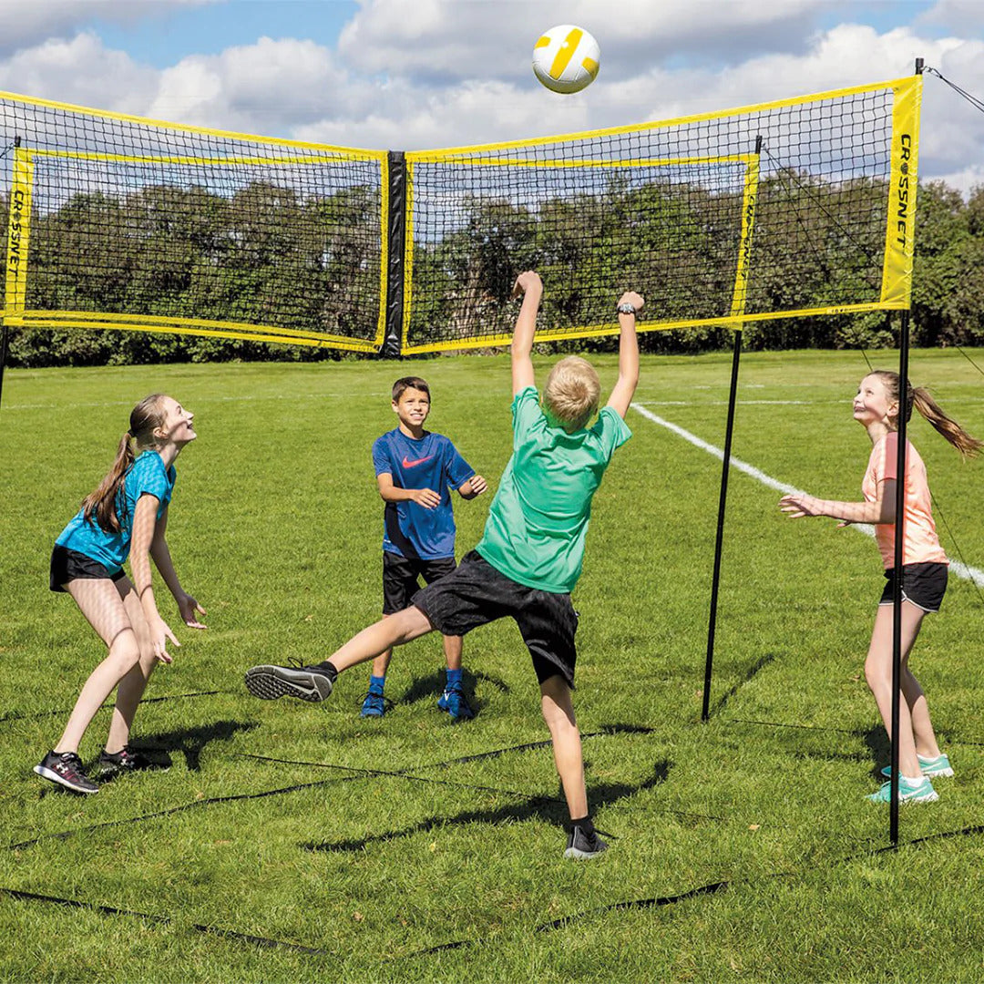 CROSSNET - The world's first four square volleyball game