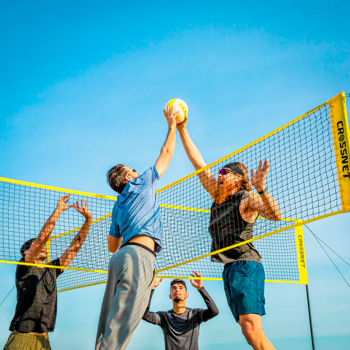 CROSSNET - The world's first four square volleyball game